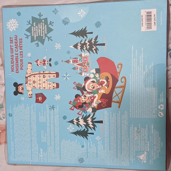 Disney Santa Mickey First Christmas Romper Hat Bib Set Baby Size 0-3 Months - Picture 4 of 6